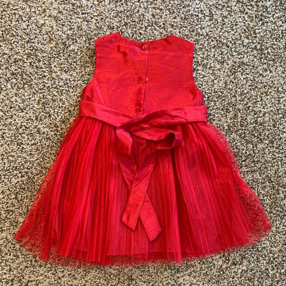 Red Sleeveless Tulle Dress T3 - Picture 2 of 6